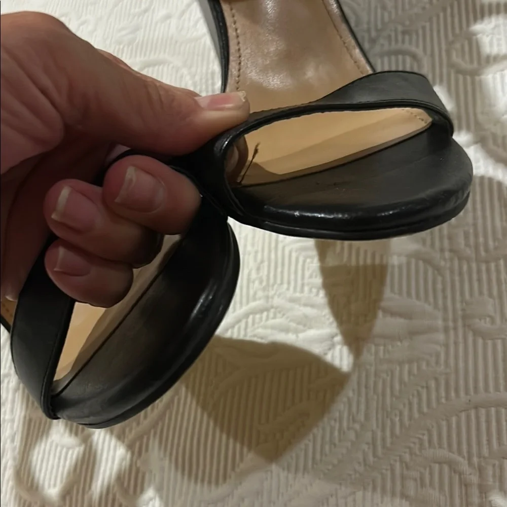JustFab Black Elegant Wedge Heels with Ankle Strap. Size 8.5